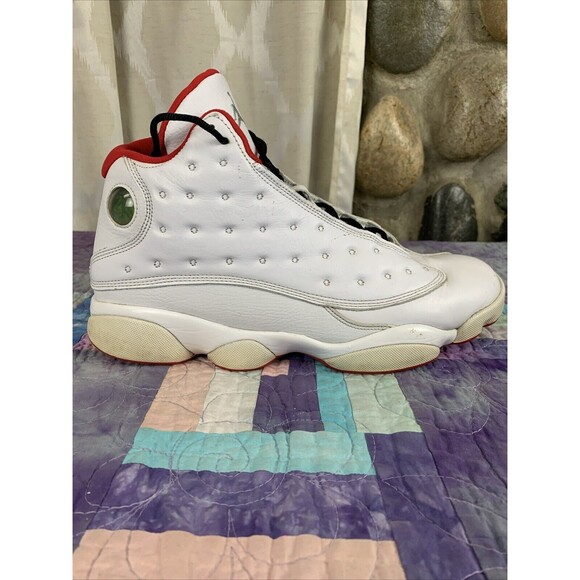 Jordan 13 Retro History of Flight 2017 Mens Size 11 Preowned White With Red - Picture 7 of 16